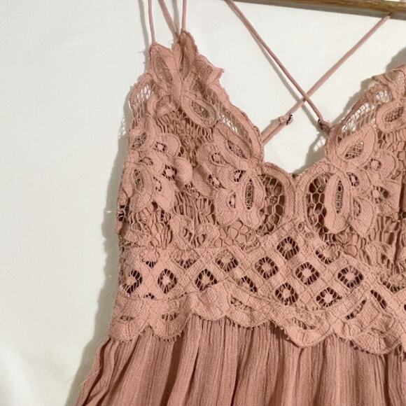 Free People Intimately Adella Slip Dress Rose Mini XS - Picture 11 of 12